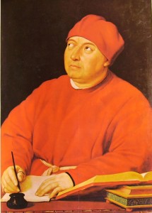 Raffaello Sanzio: Ritratto di Fedra Inghirami, cm. 62, Palazzo Pitti, Firenze.
